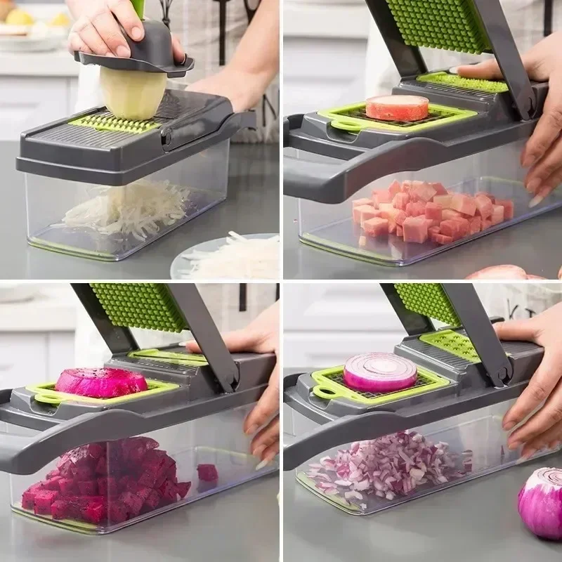 Multifunctional Vegetable Chopper Slicer Shredder