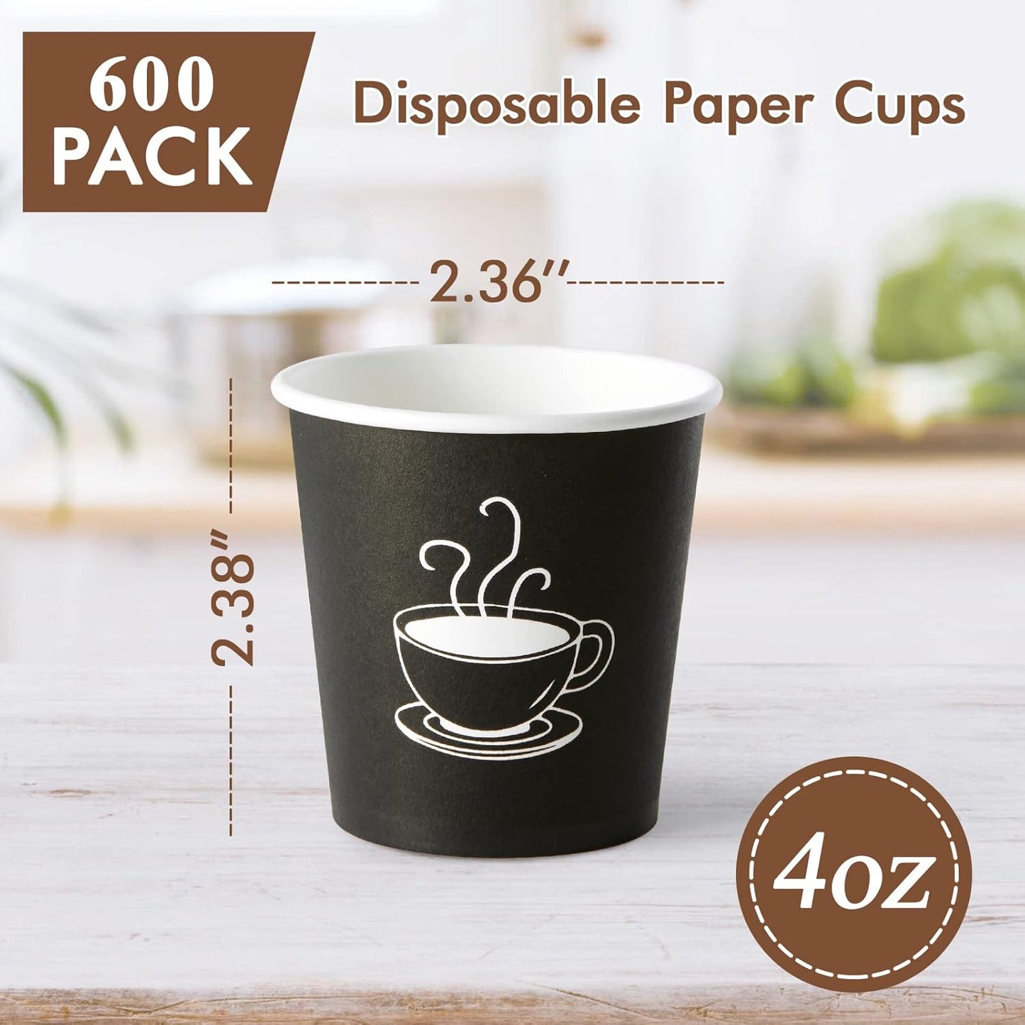 Disposable Coffee Cups 100 Pack