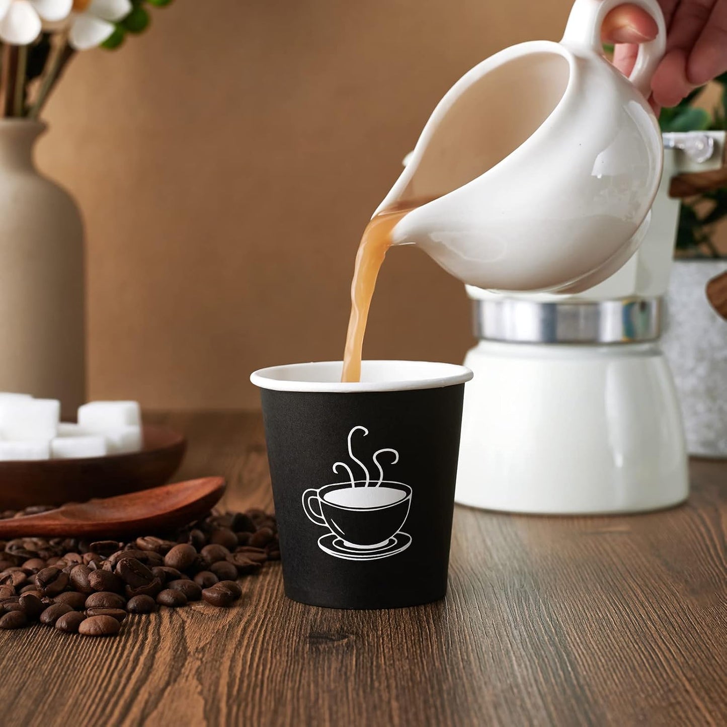 Disposable Coffee Cups 100 Pack