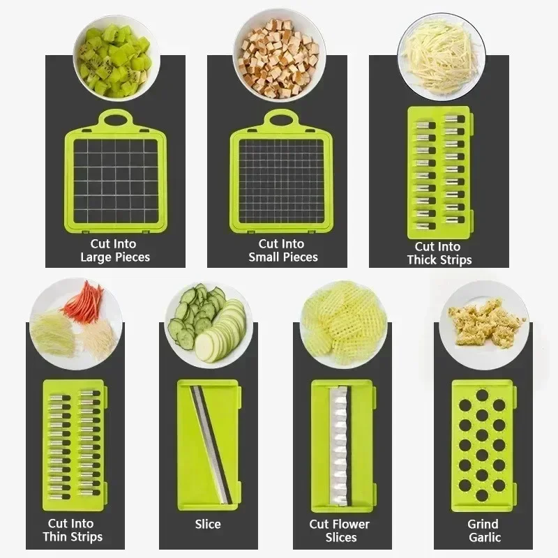 Multifunctional Vegetable Chopper Slicer Shredder