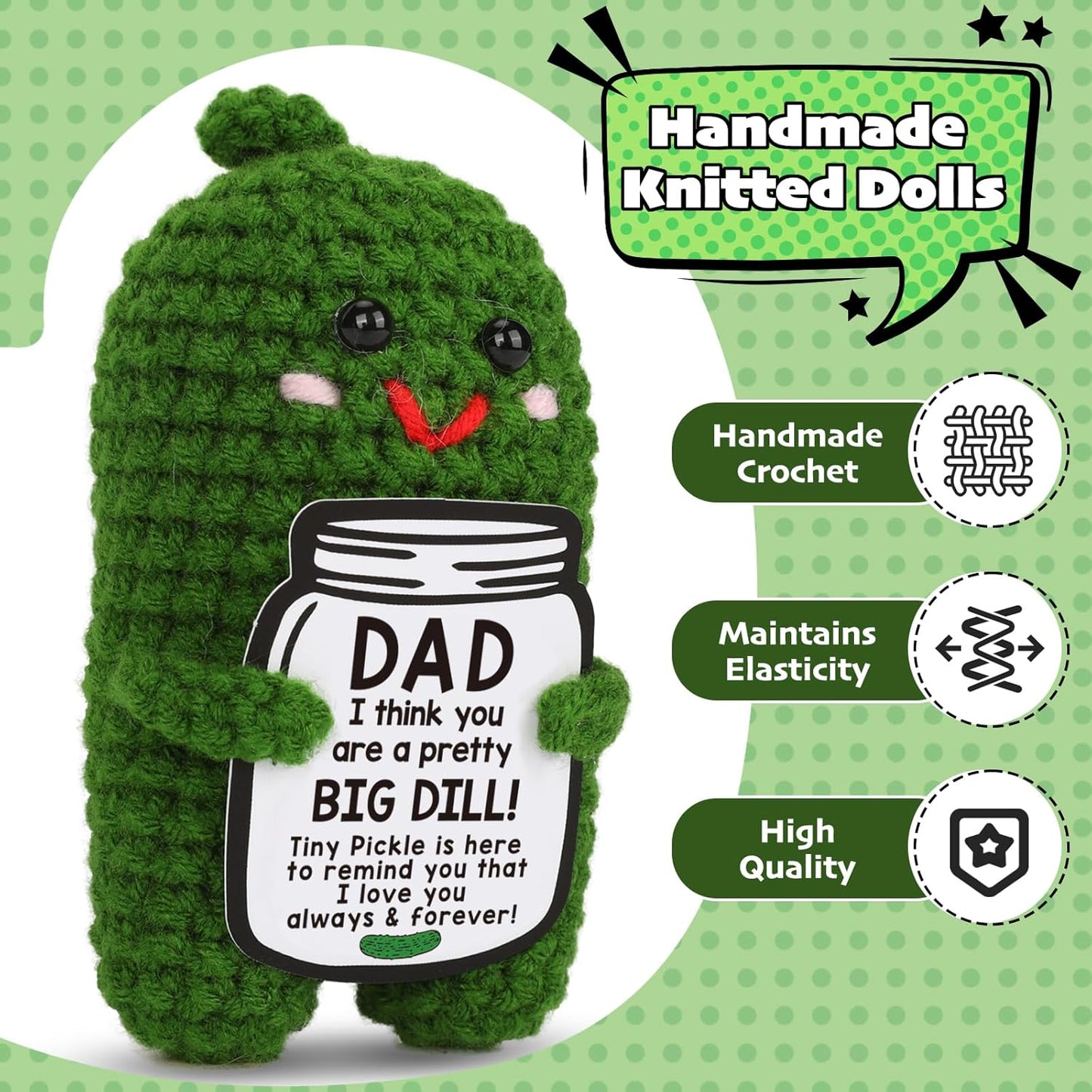Handmade Gift Funny Crochet Pickle Plush