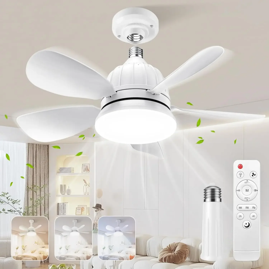 Socket Fan Light with Remote Control