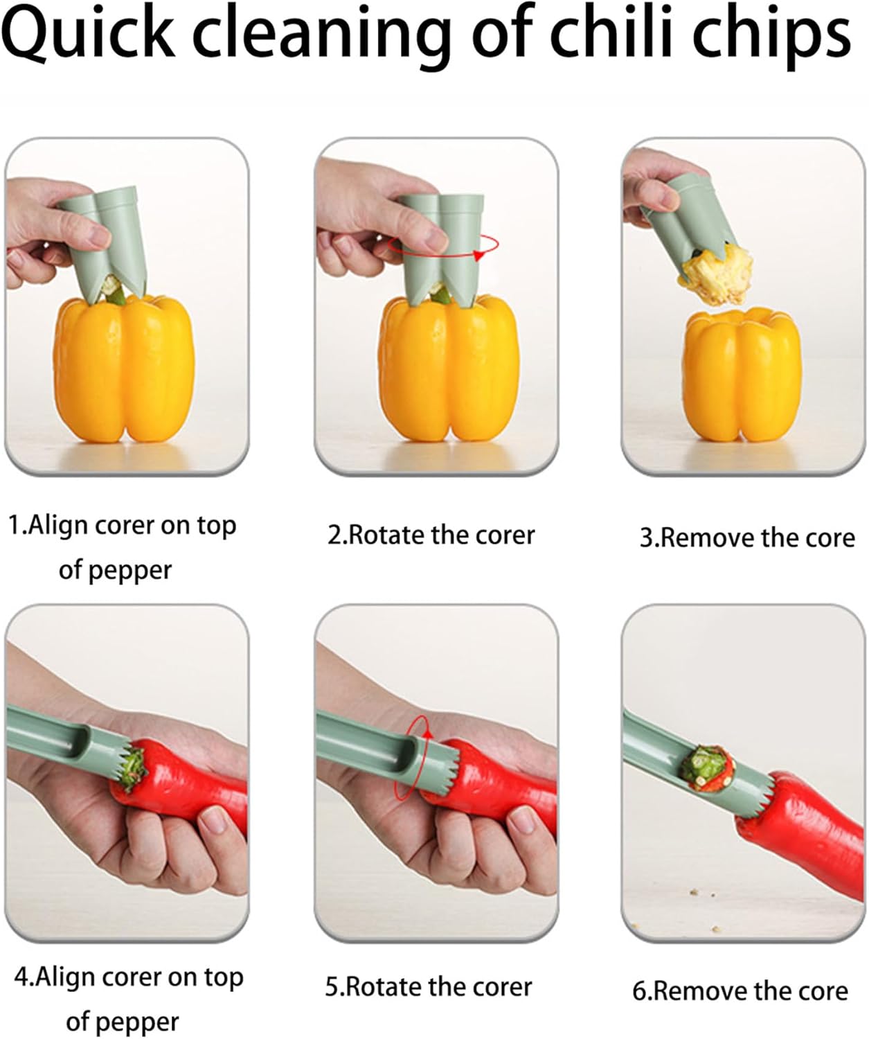 Pepper Seed Corer Remover